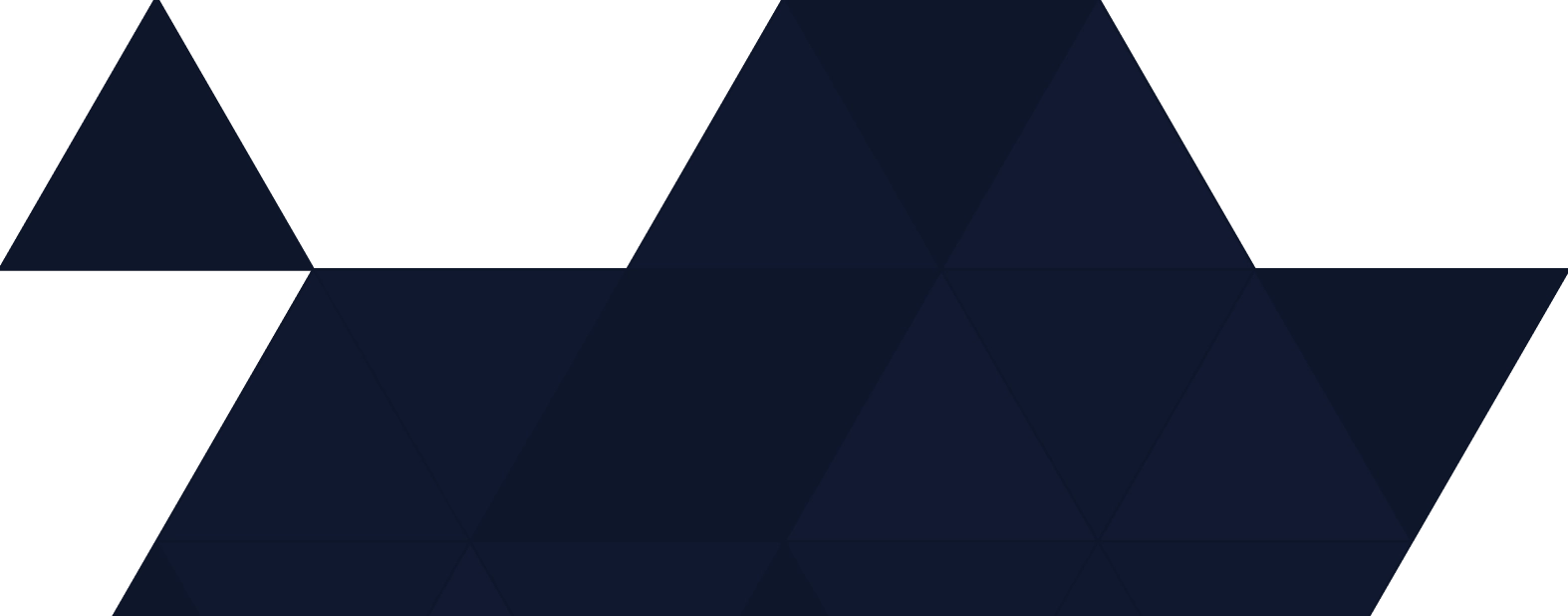 Dark blue triangles used in banner design